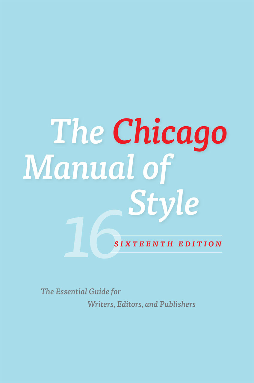 The Chicago Manual Of Style, 16th Edition - Fonts In Use